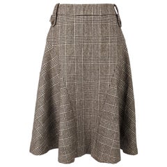 Max Mara Vintage Prince of Wales Check Virgin Wool & Angora Skirt