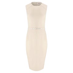 Max Mara Virgin Wool Belted Sheath Dress