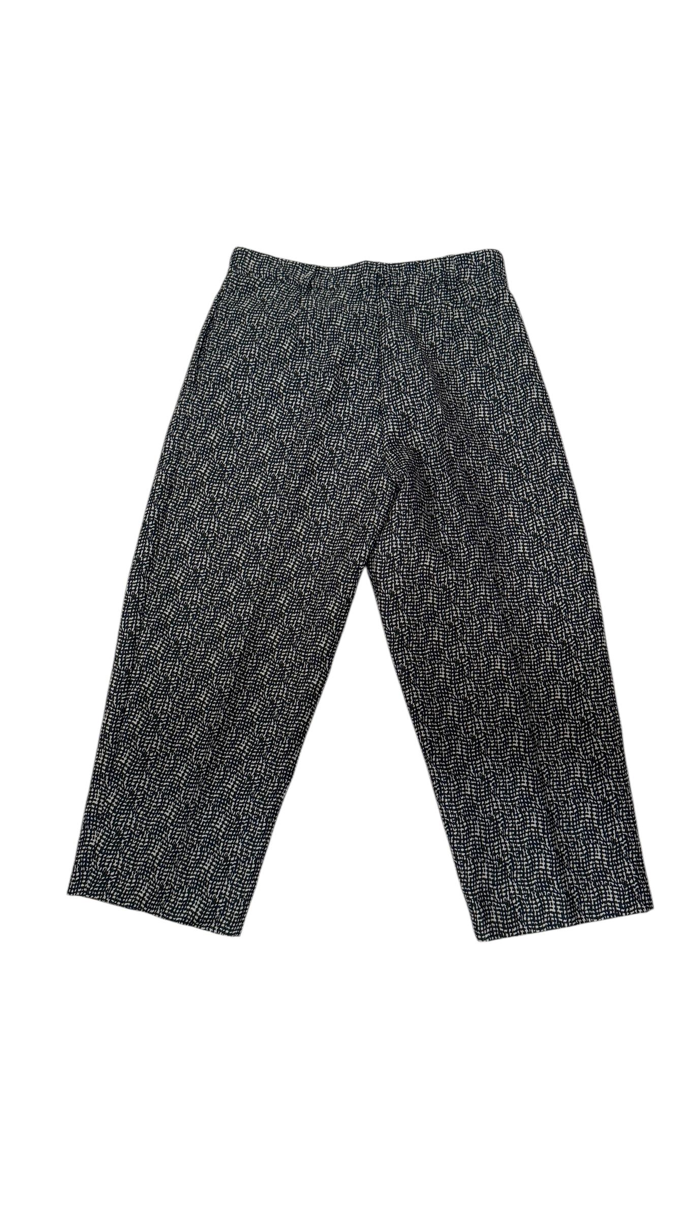 Black Max Mara Weekend Graphic Textured Cropped Trousers - We pay for import duty! For Sale