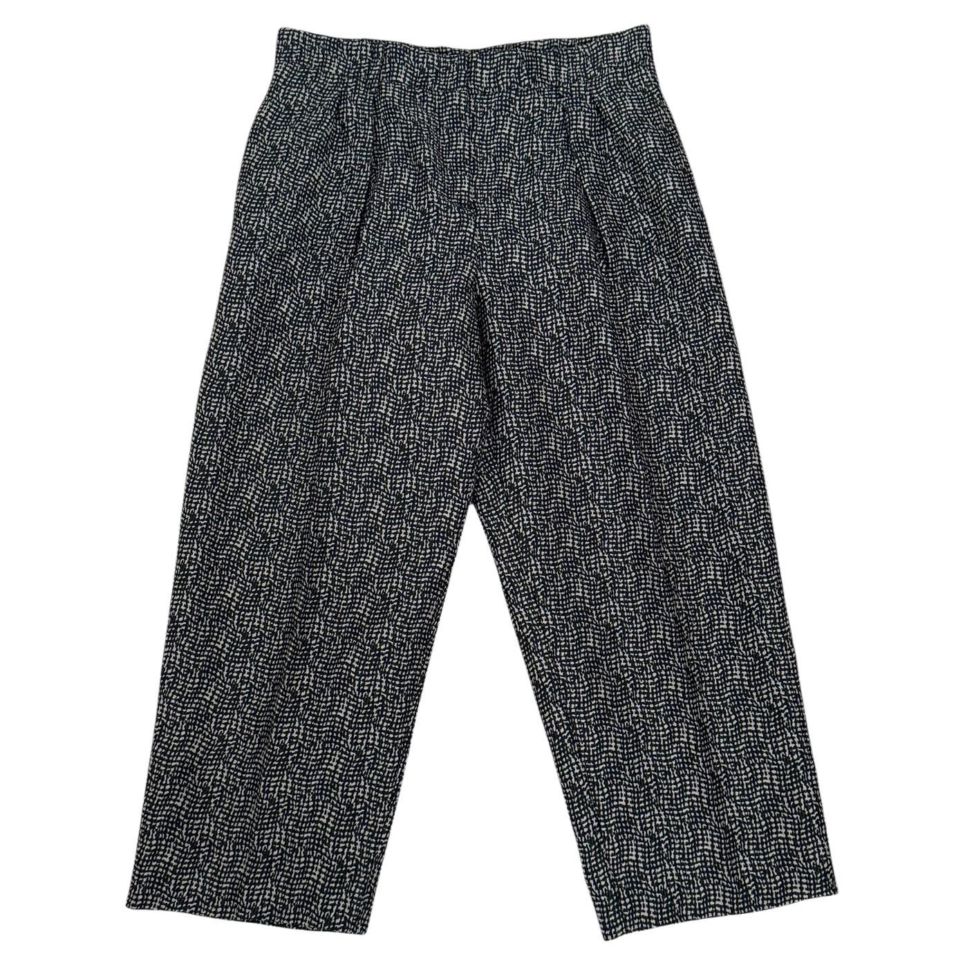 Max Mara Weekend Graphic Textured Cropped Trousers - We pay for import duty! For Sale