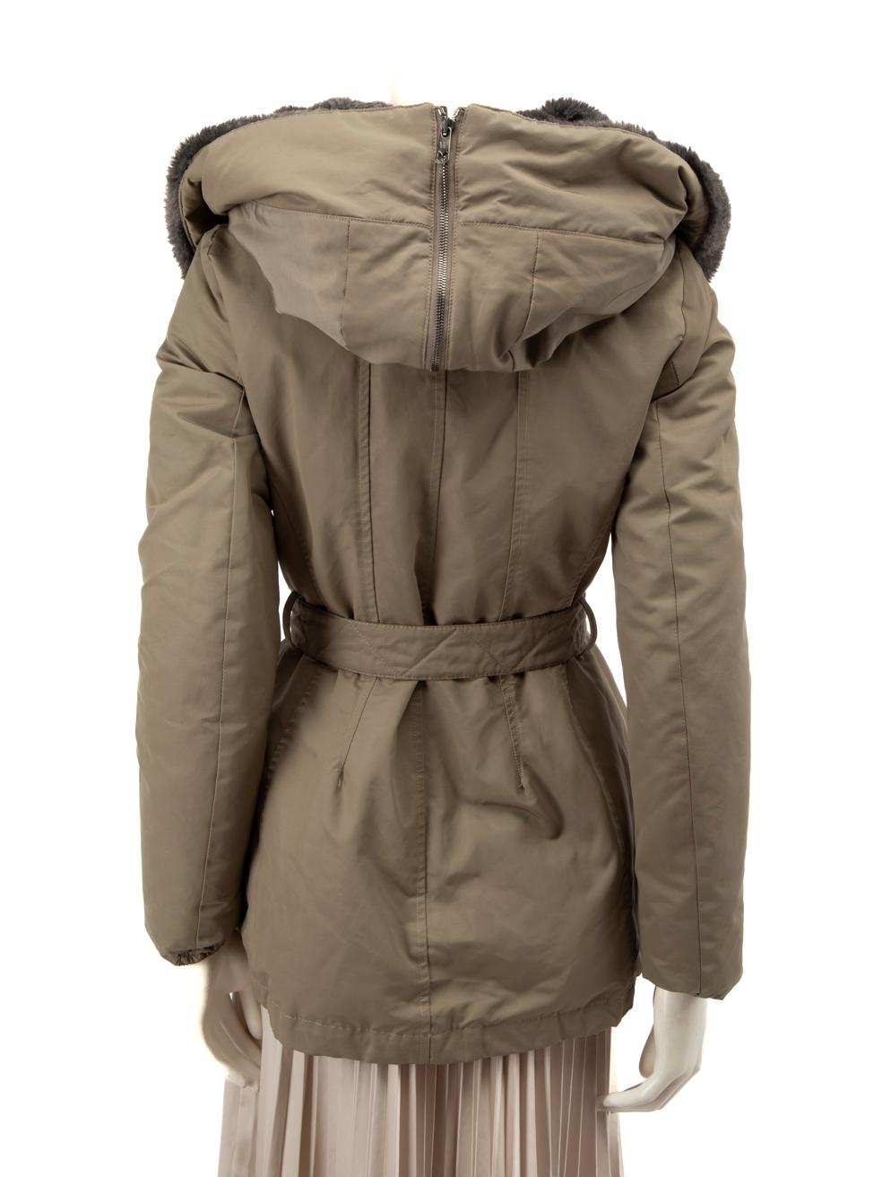 Max Mara Weekend Max Mara Beige Hooded Parka Coat Size S In Good Condition For Sale In London, GB