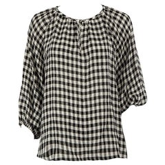 Used Max Mara Weekend Max Mara Black Gingham Top Size XS