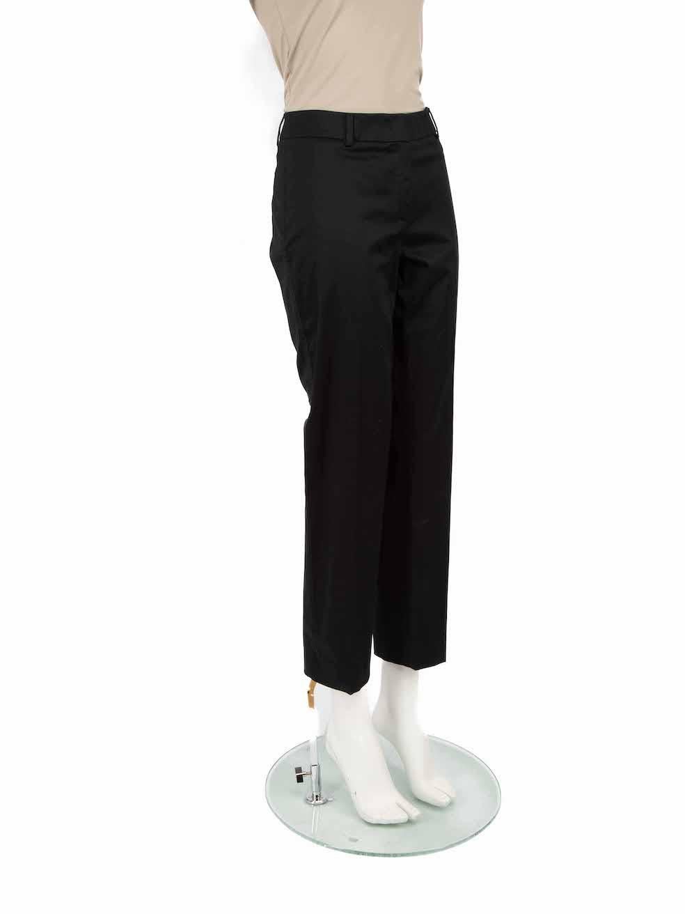 CONDITION is Very good. Hardly any visible wear to trouser is evident on this used Weekend Max Mara designer resale item.
 
 
 
 Details
 
 
 Black
 
 Cotton
 
 Straight leg trousers
 
 Low rise
 
 Belt hoops
 
 Front zip closure with clasp and