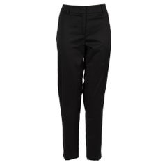 Used Max Mara Weekend Max Mara Black Low Rise Straight Trousers Size XL