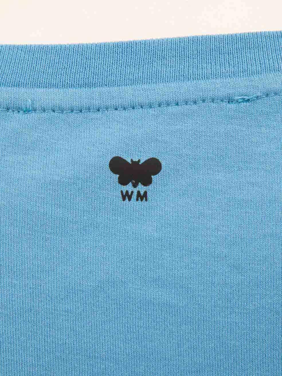 Max Mara Weekend Max Mara Blaues verziertes T-Shirt mit Paillettenbesatz Größe M Damen im Angebot