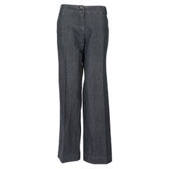 Used Max Mara Weekend Max Mara Blue Straight Leg Trousers Size S