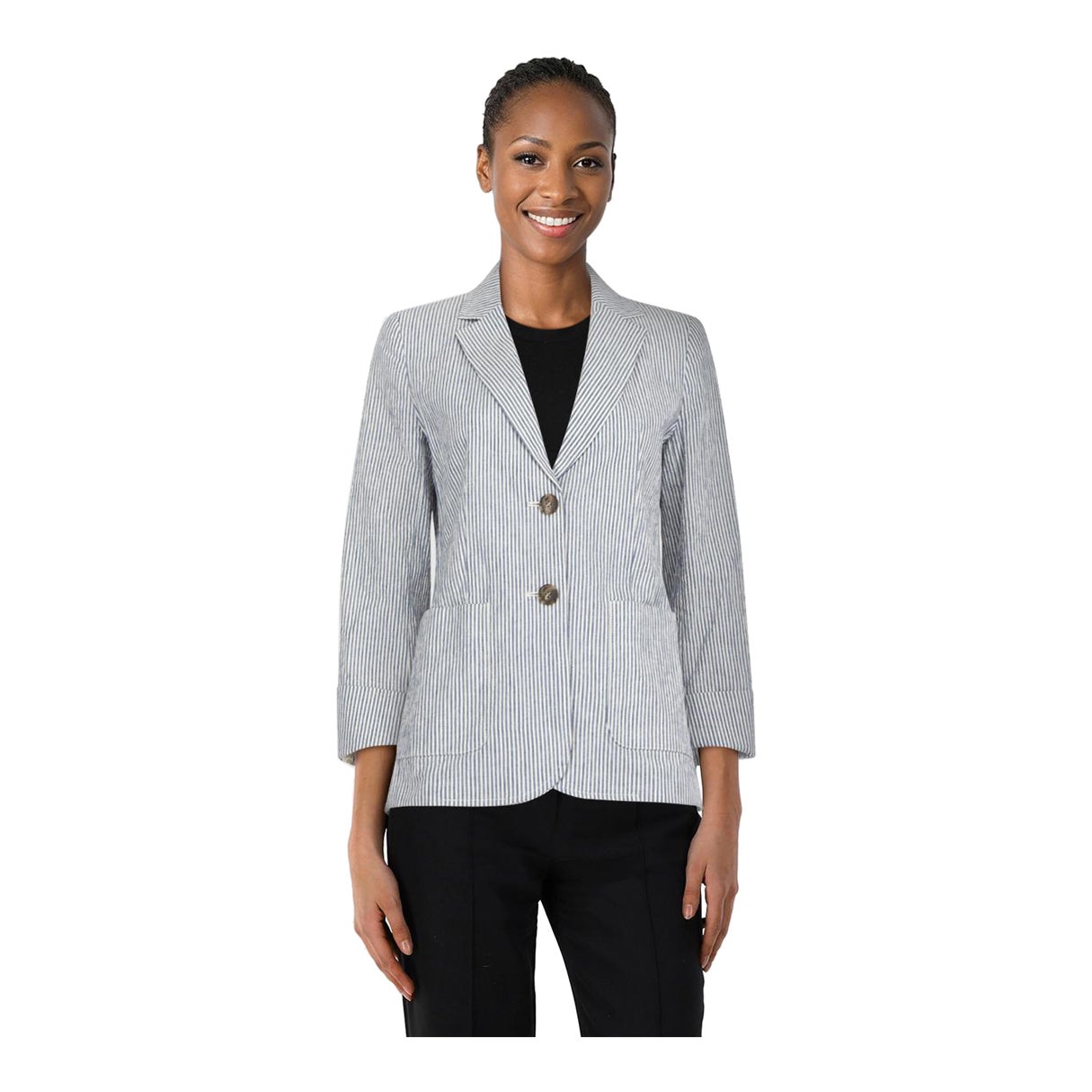 Max Mara Weekend Max Mara Blazer monopetto a righe blu taglia S