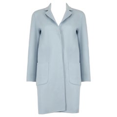 Used Max Mara Weekend Max Mara Blue Wool Mid-Length Coat Size M