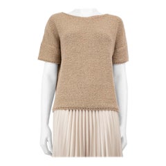 Max Mara Weekend Max Mara Brown Knitted Short Sleeves Jumper Size S