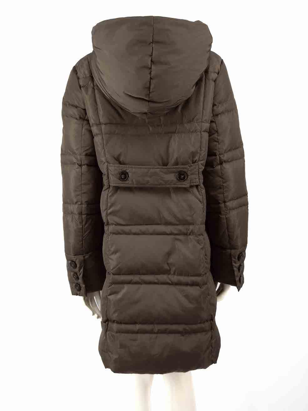 Black Max Mara Weekend Max Mara Brown Quilted Puffer Coat Size XL