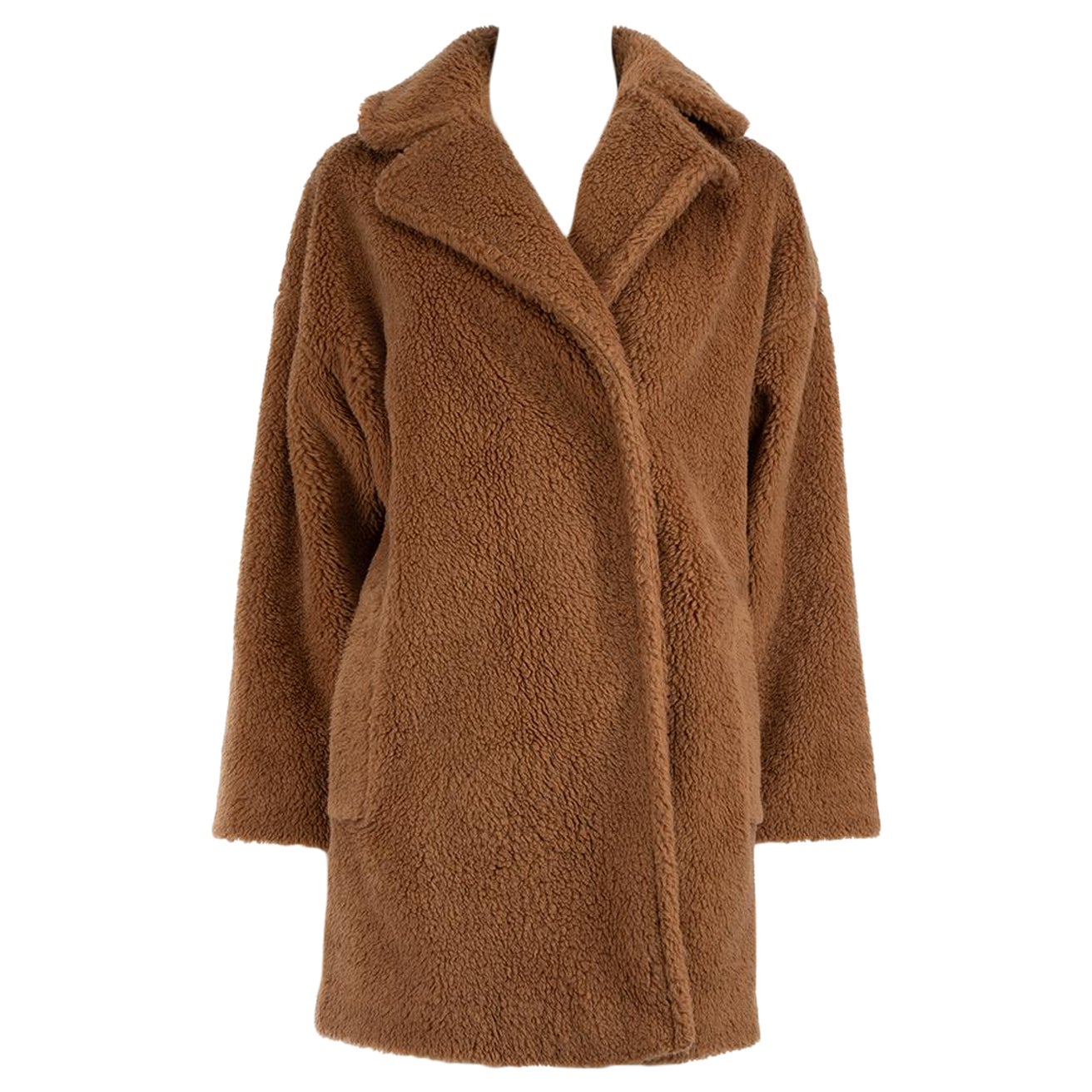 Max Mara Weekend Max Mara Brown Wool Teddy Coat Size S