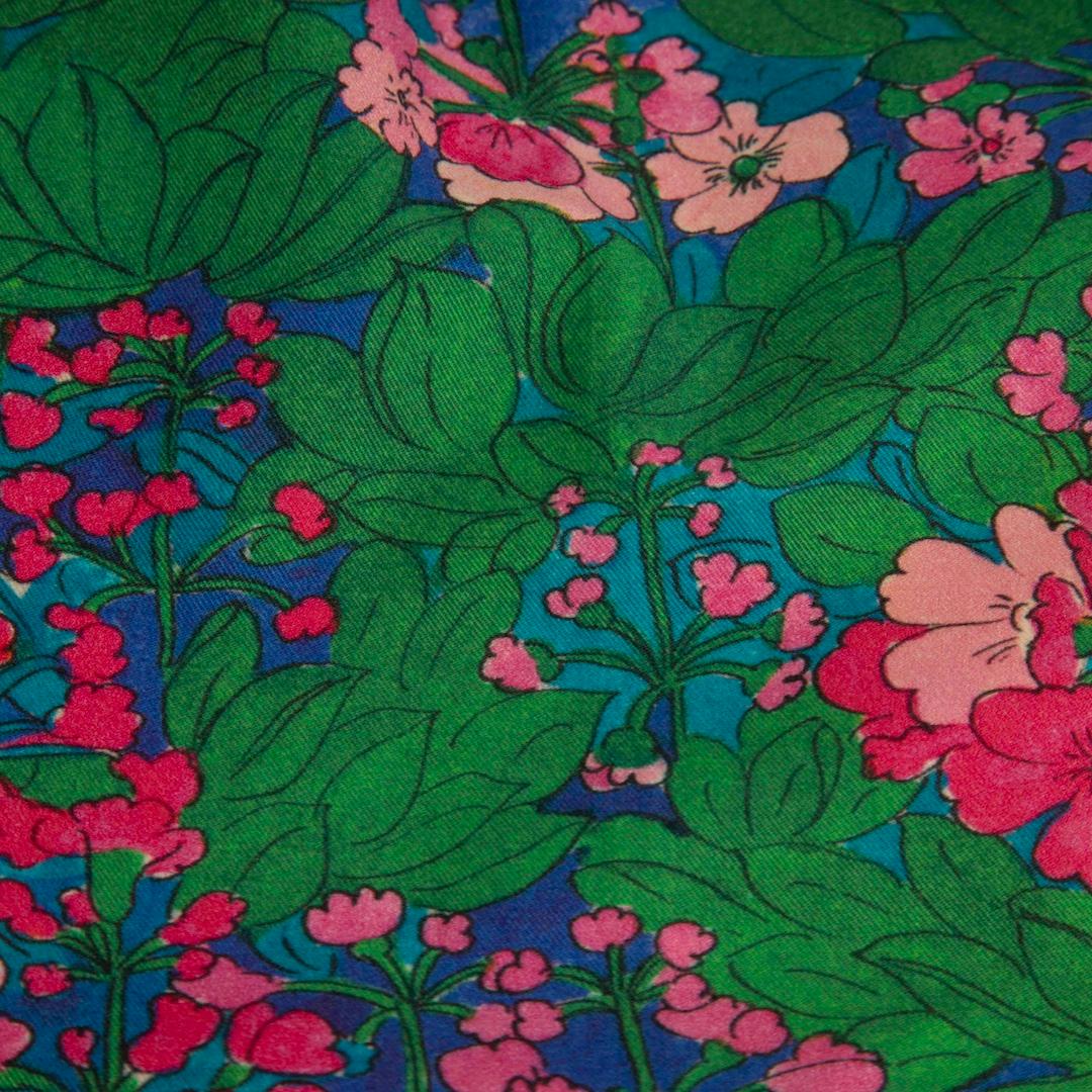 Blue Max Mara Weekend Max Mara Floral Cigarette Fit Trousers Size L For Sale