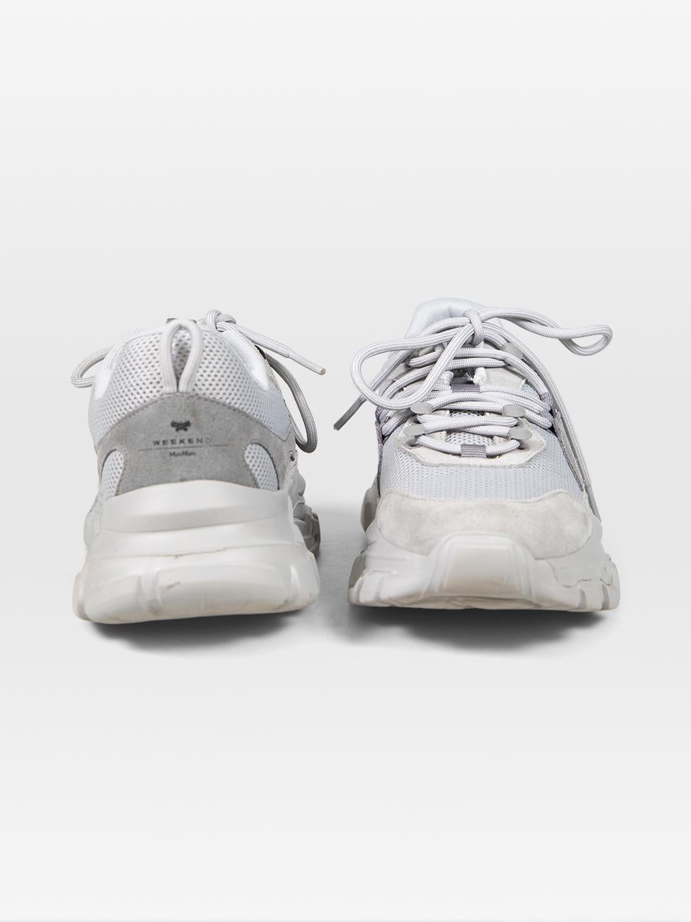 Gray Max Mara Weekend Max Mara Grey Bebbio Trainers Size IT 37 For Sale