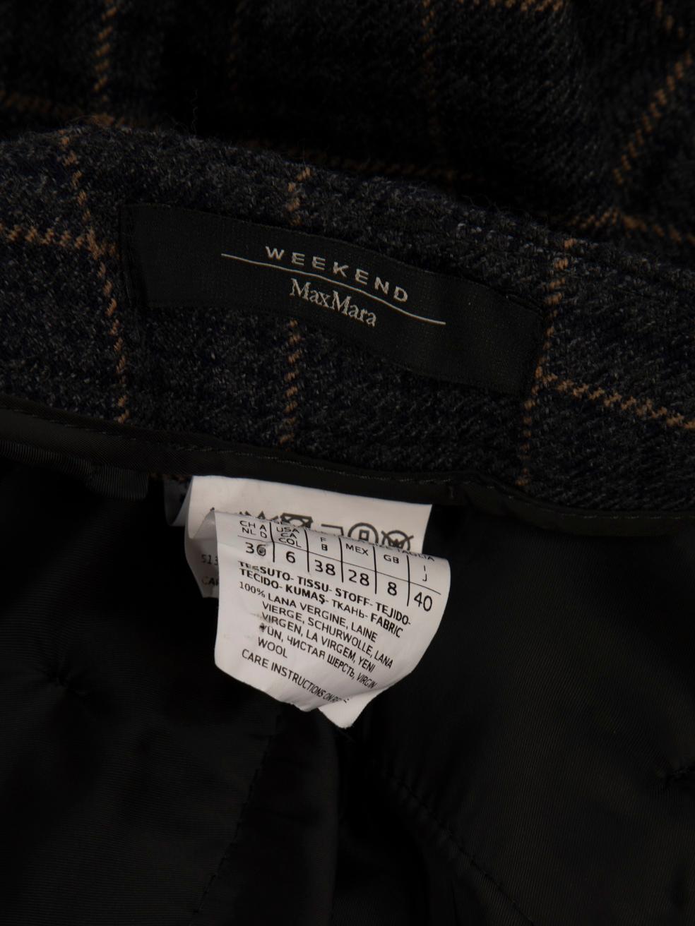 Pantalon à carreaux Max Mara Weekend Max Mara gris taille S en vente 1
