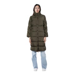 Max Mara Weekend Max Mara Chaquetón Furetto Caqui Con Gorro Talla XXS