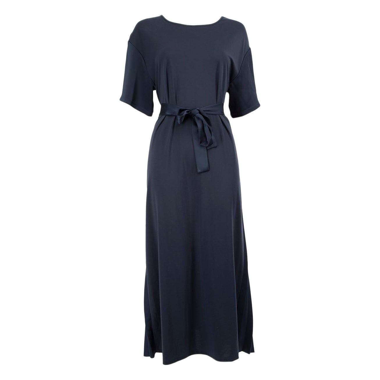 Max Mara Weekend Max Mara, robe midi plissée à manches courtes bleu marine, taille M