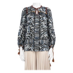 Max Mara Weekend Max Mara Patterned Crochet Trim Blouse Size XS