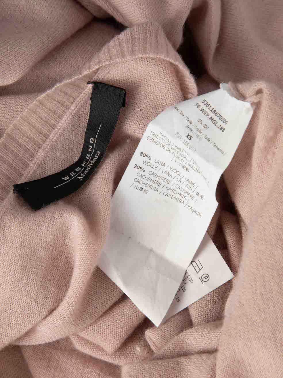 De las mujeres Max Mara Weekend Max Mara Jersey de lana rosa de manga larga Talla XS en venta
