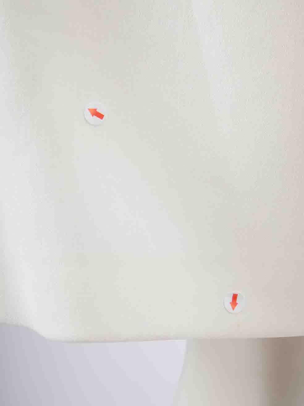 Max Mara White Gathered Neckline Dress Size M 1