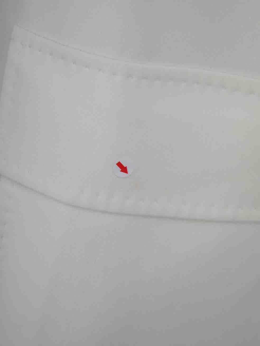 Max Mara White Gathered Neckline Dress Size M 3