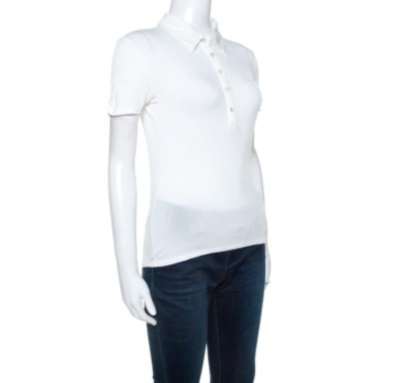 Max Mara Camiseta de punto blanca con cuello M en Bueno estado para la venta en Dubai, Al Qouz 2