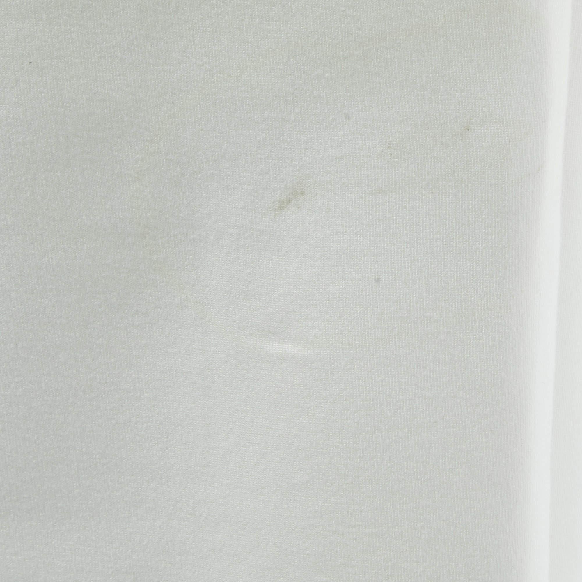 Max Mara White Jersey Knit Tapered Trousers XL In Excellent Condition In Dubai, Al Qouz 2