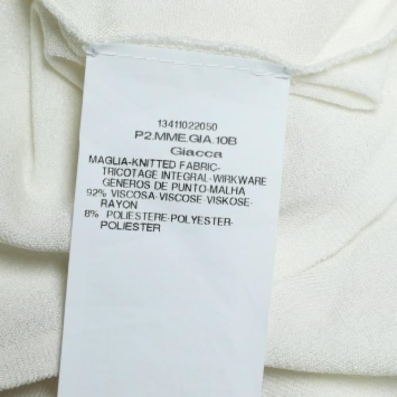 De las mujeres Max Mara Encogimiento de hombros corto de punto blanco con detalle de lazo XL en venta