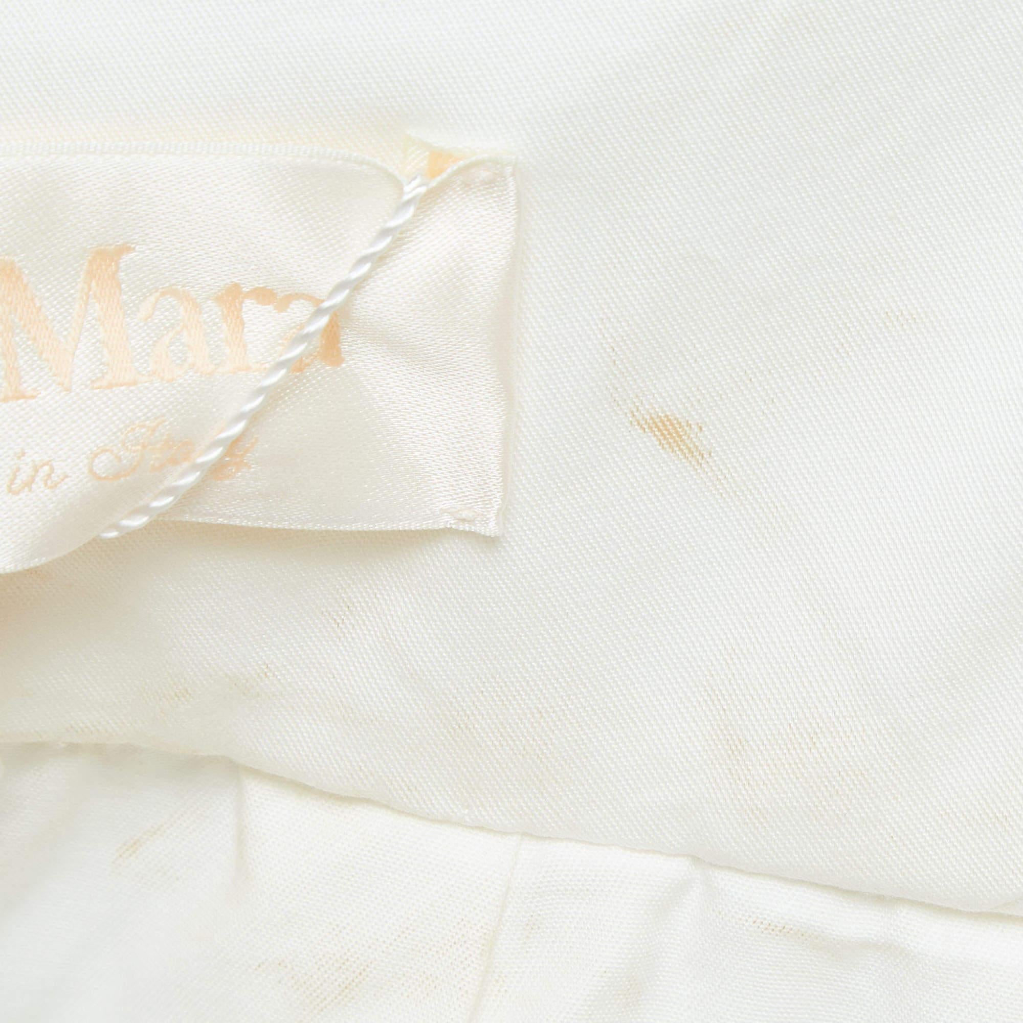 Women's or Men's Max Mara White Lurex Jacquard Halter Neck Ermione Gown L For Sale