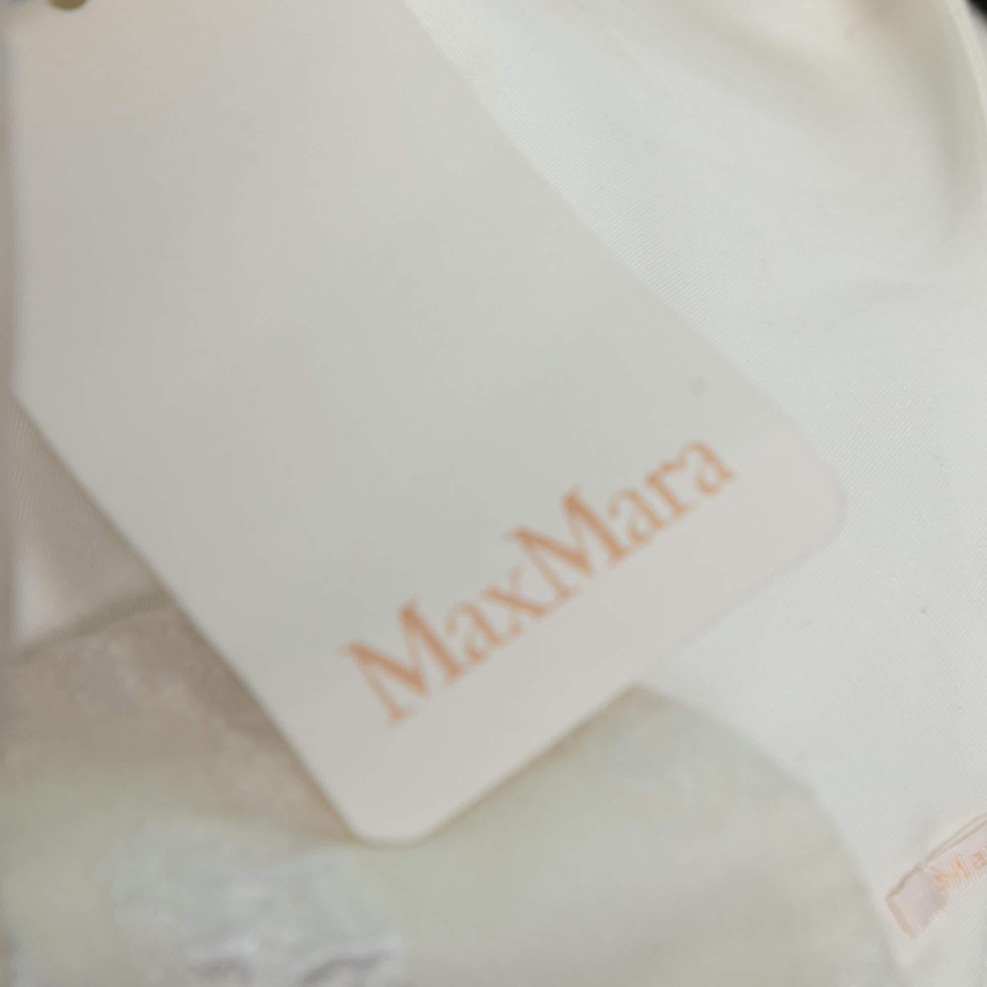 Max Mara White Lurex Jacquard Halter Neck Ermione Wedding Dress M 1
