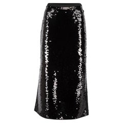 Max Mara Women's Weekend Max Mara Black Sequin Pencil Skirt