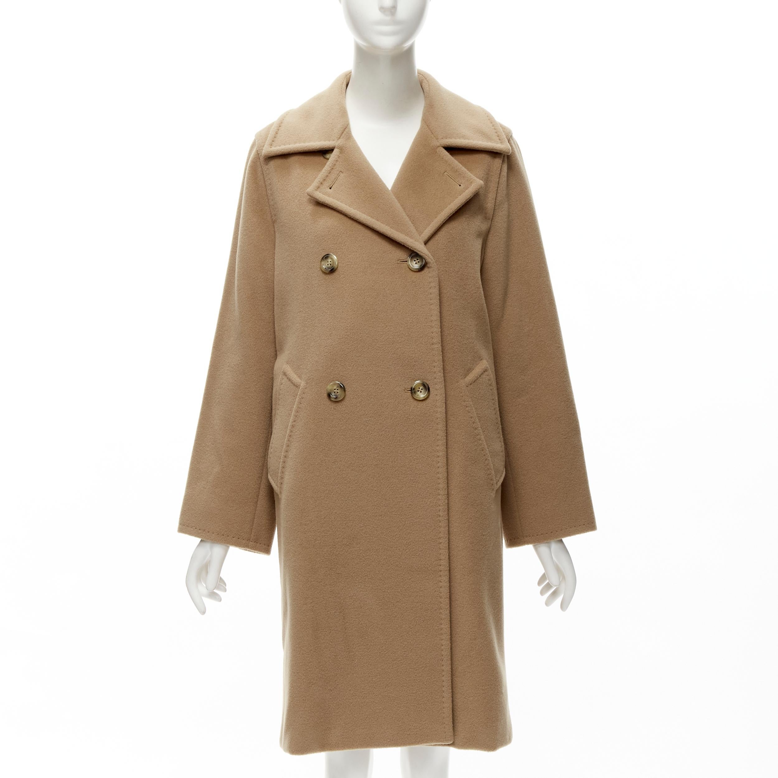 MAX MARA wool camel brown shell button longline overcoat jacket FR36
Reference: TGAS/C01729
Brand: Max Mara
Material: Virgin Wool
Color: Camel
Pattern: Solid
Closure: Button
Lining: Fabric
Made in: Italy

CONDITION:
Condition: Excellent, this item