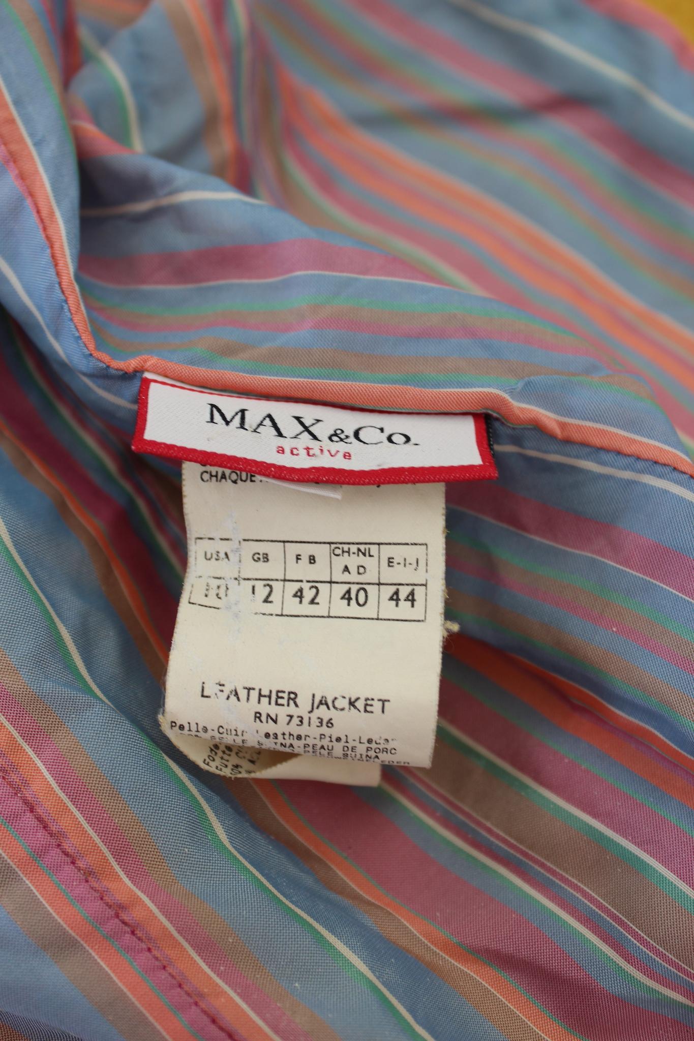 Gelbe Max Mara-Lederjacke mit passender Jacke im Angebot 4