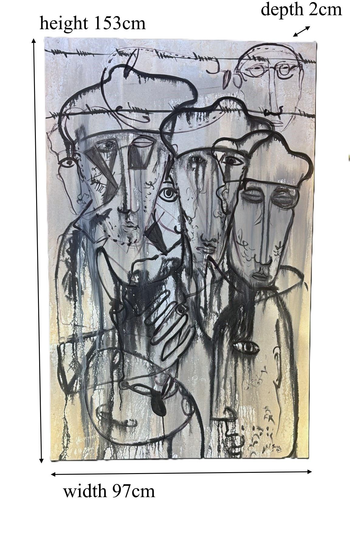 Max Marra Pintura Técnica Mixta Sobre Lienzo Italia 2004 en venta 13