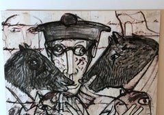 Max Marra Peinture Technique Mixte sur Toile:: Italie