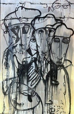 Peinture mixte sur toile Max Marra, Italie 2004