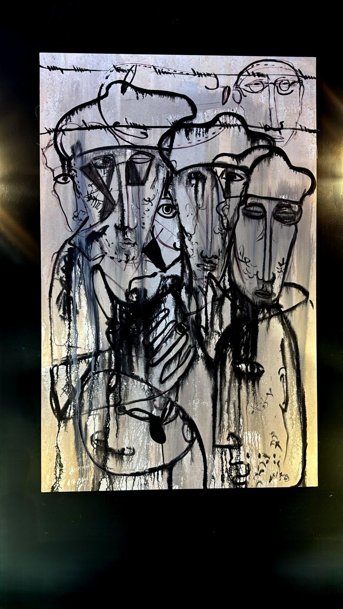 Max Marra Pintura Técnica Mixta Sobre Lienzo Italia 2004 Italiano en venta