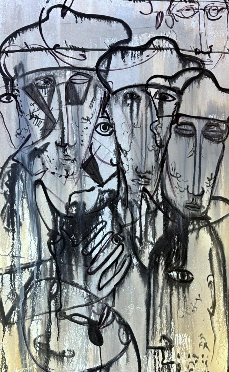 Max Marra Pintura Técnica Mixta Sobre Lienzo Italia 2004 en Bueno estado para la venta en Prato, Tuscany