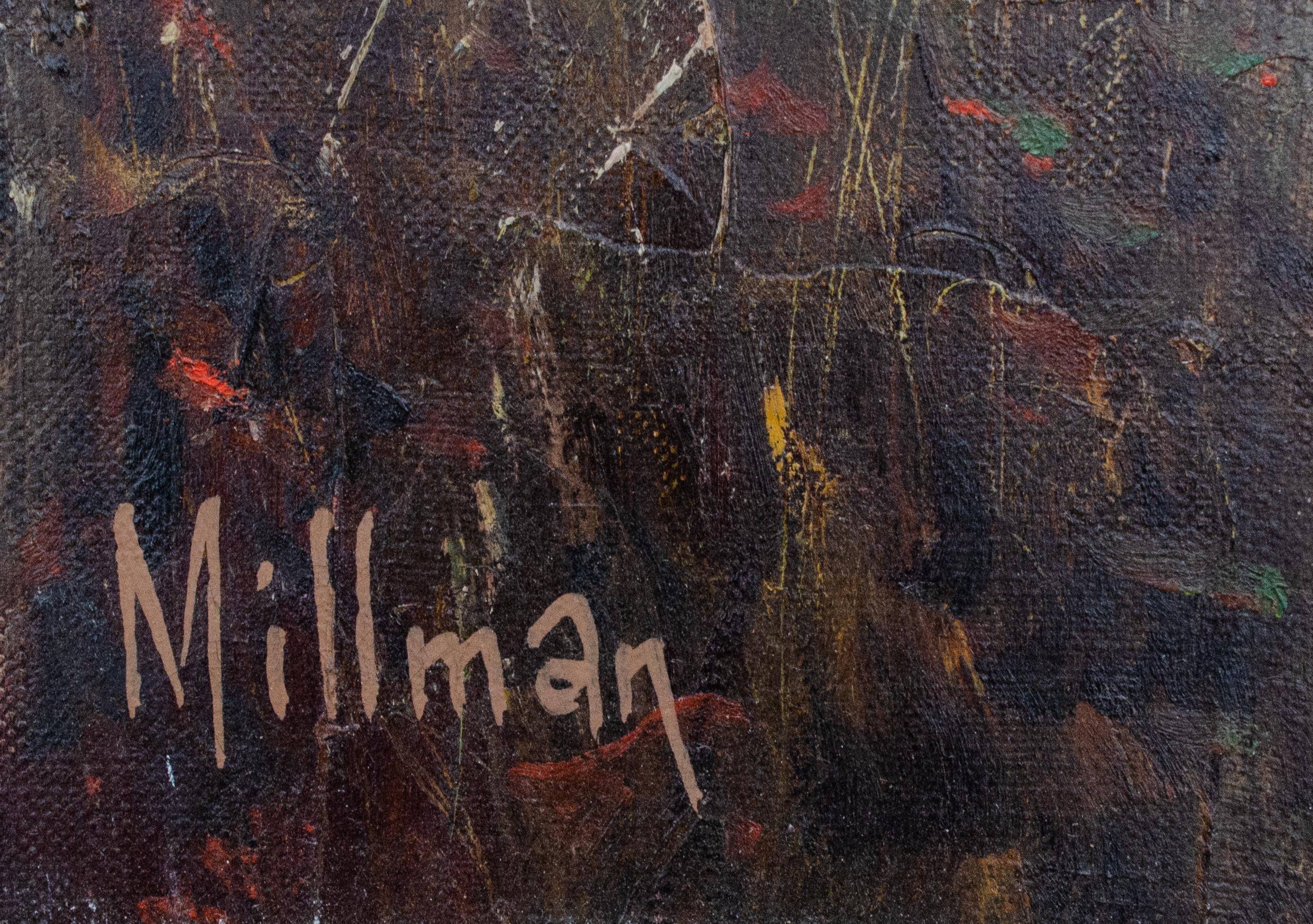  Peinture de ferme des années 1970, NY 201, Scène d'automne de Max Millman en vente 2
