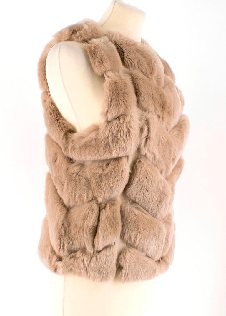 Max and Moi Rabbit Fur Vest Size US 2 at
