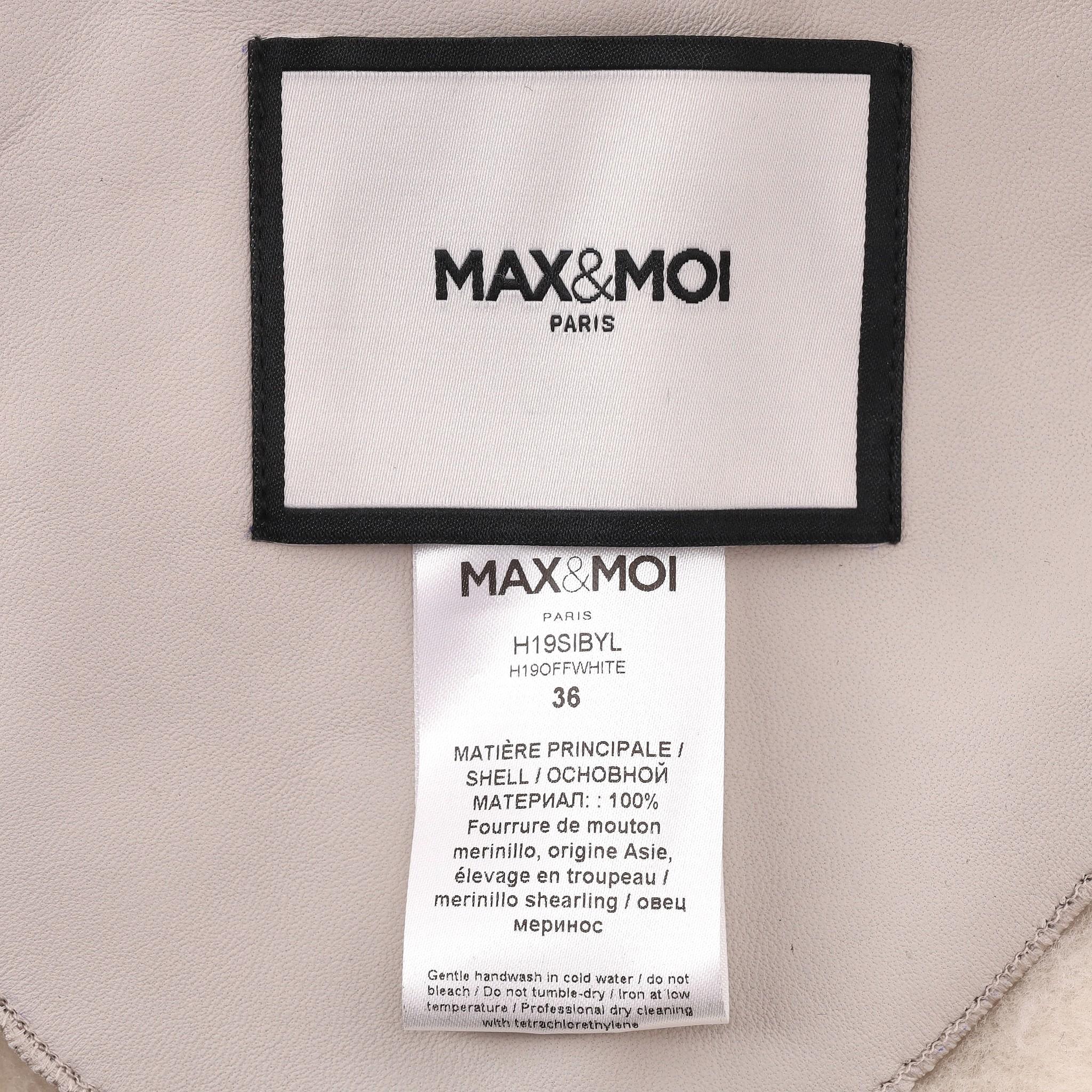 Max & Moi: cappotto reversibile in merino e shearling in vendita 2
