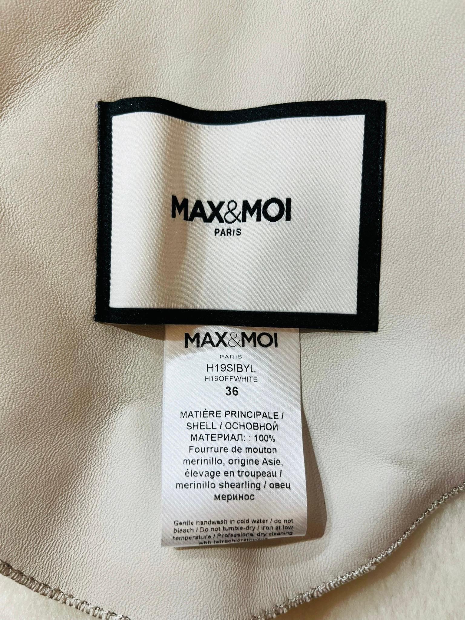 Max & Moi Reversible Merino Shearling Coat For Sale 5