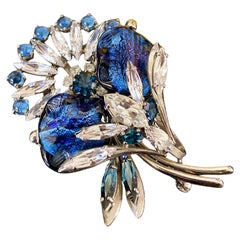 Brooch by Max  Muller Double Orchid, Germany.
