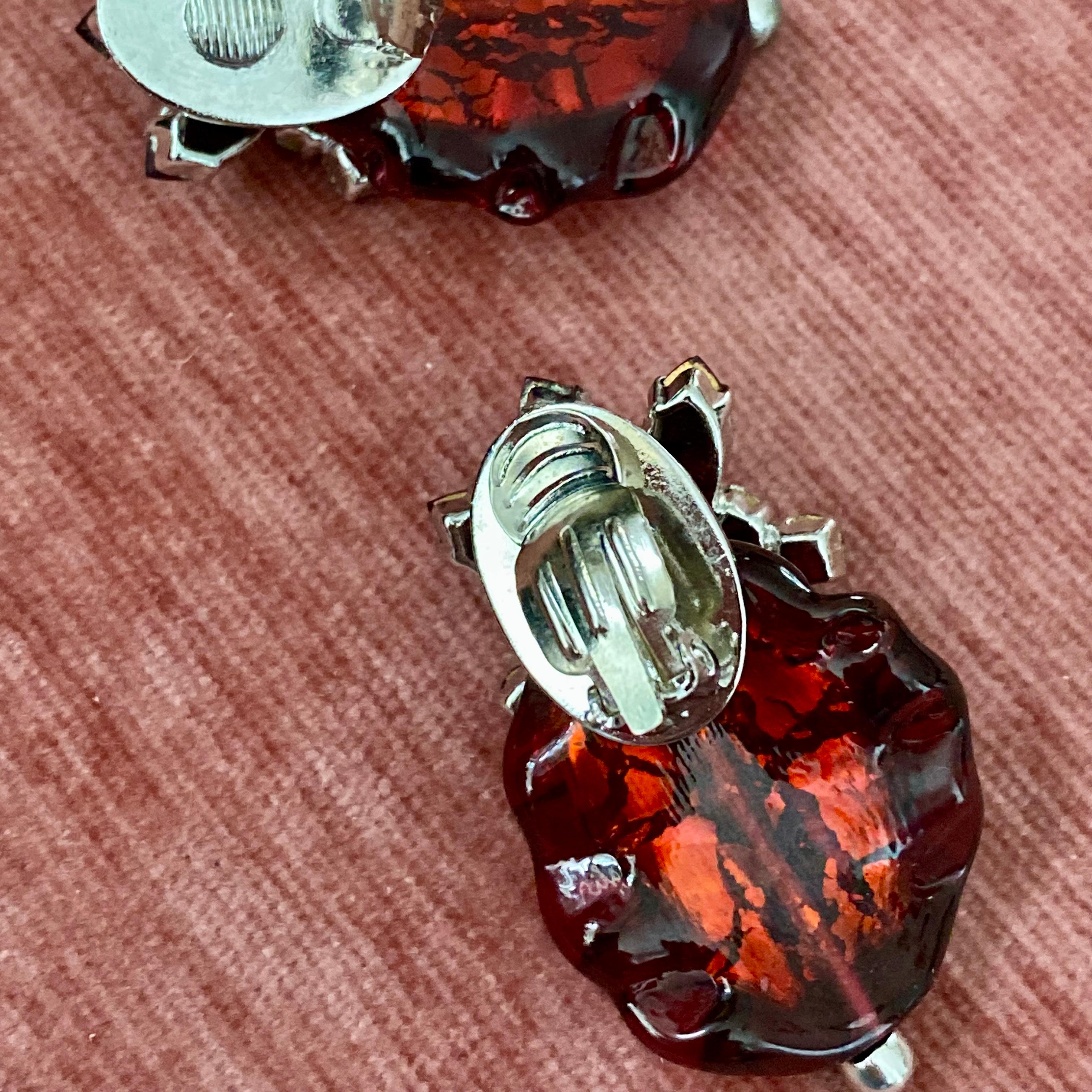 Orecchini con orchidea Max Muller in vendita 6