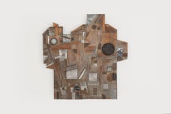 Max Neufeldt Metal Collage – Assemblage Sculpture 1975c