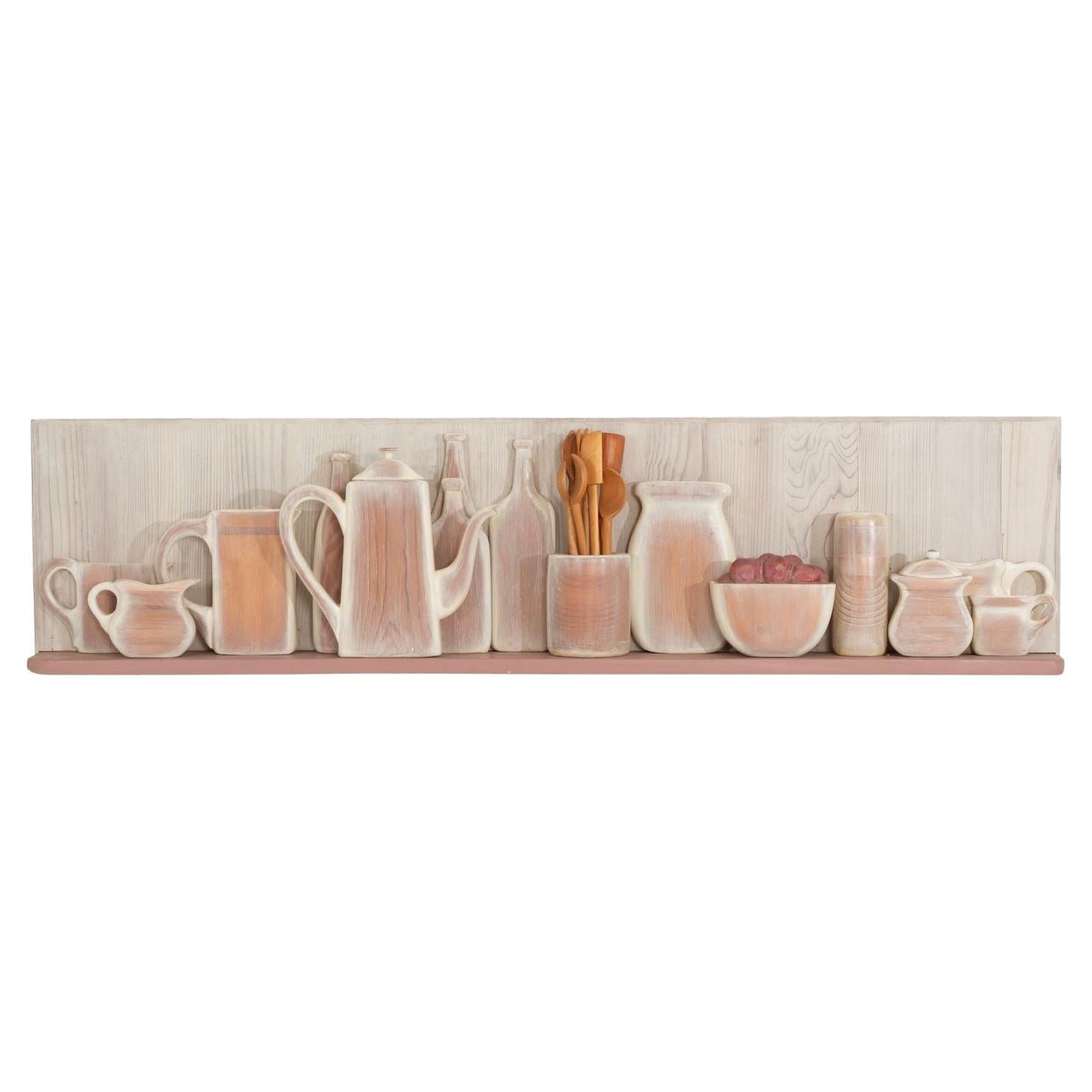 Max Neufeldt Still Life Shelf Assemblage Sculpture 1995