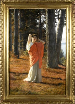 Max Nonnenbruch - Diana Nemorensis - 19th Century NeoClassical Oil Painting Ancient Roman Goddess Diana Nemorensis - 19th Century NeoClassical Oil Painting Ancient Roman Goddess