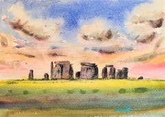 Stonehenge at Dusk and Whiteshill, Stroud, Gloucestershire By Max Pank
