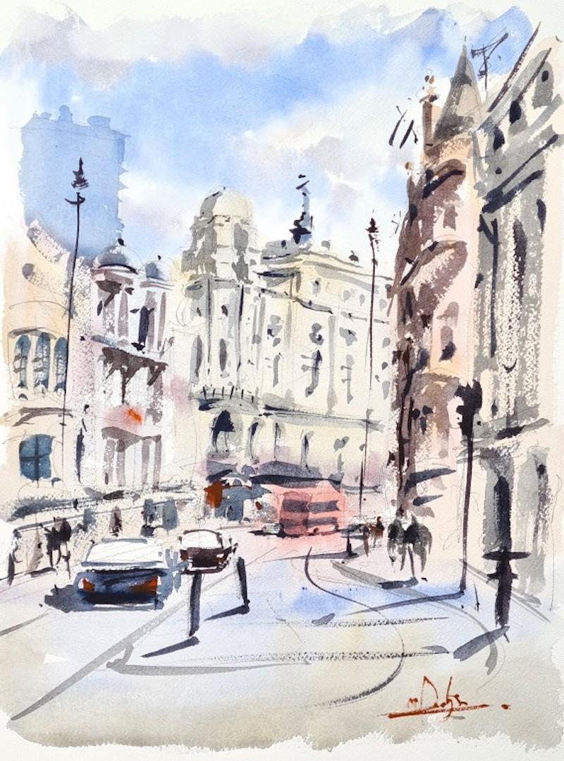 original
Watercolour
Image size: H:41 cm x W:31 cm
Complete Size of Unframed Work: H:41 cm x W:31 cm x D:0.1cm
Sold Unframed
Please note that insitu images are purely an indication of how a piece may look
The view of Shaftesbury Avenue and The
