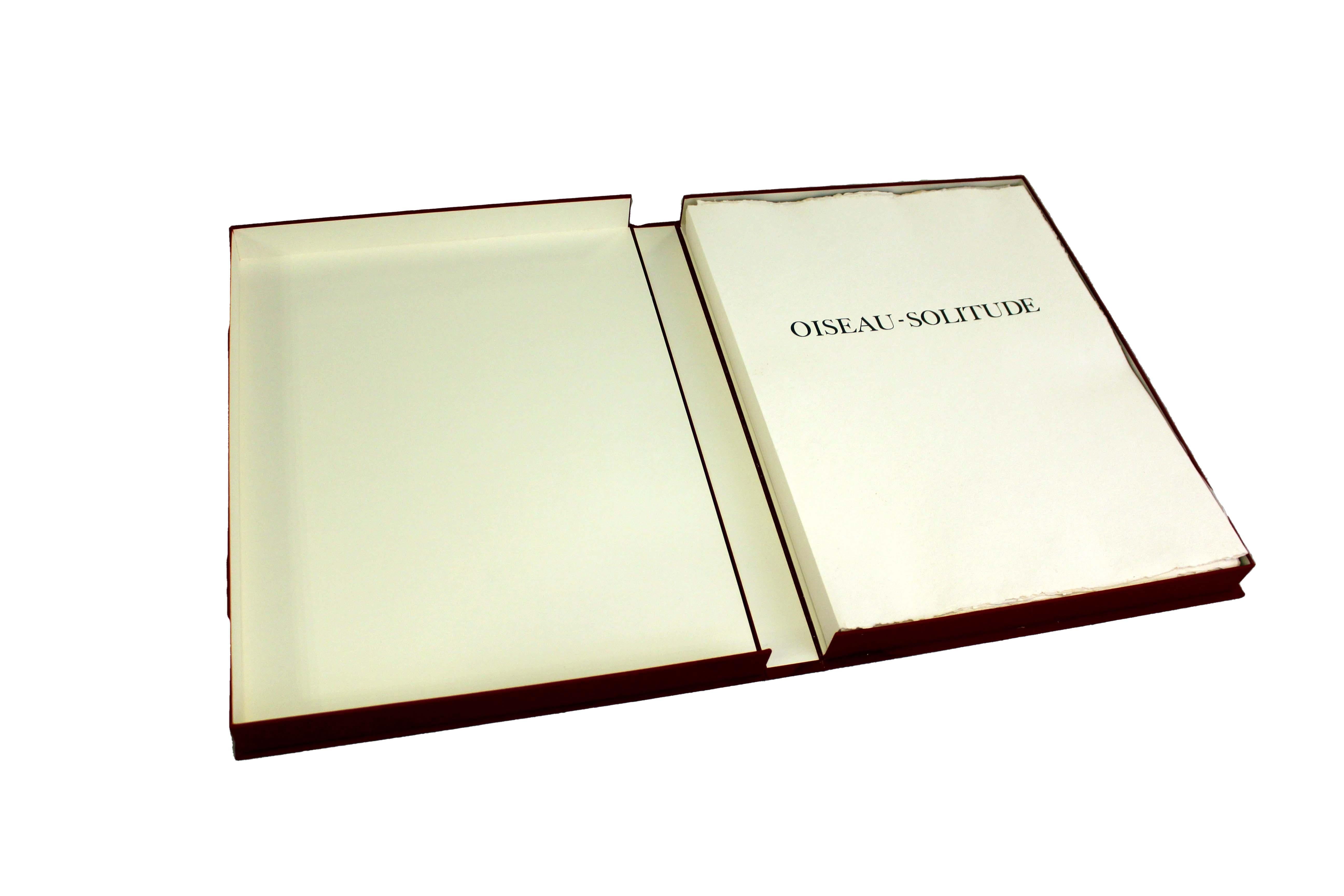 Paper Max Papart Oiseau-Solitude Portfolio 11 Signed Lithographs Clamshell Case 31/99 For Sale