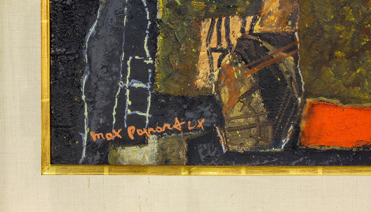 « Figure de Notier » encadrée, peinture à l'huile sur toile signée de l'artiste Max Papart en vente 1